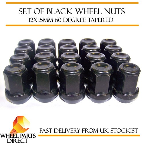 Alloy wheel nuts - wheel, black